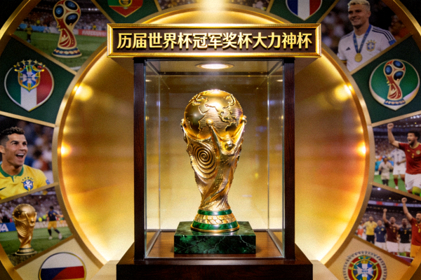 历届世界杯冠军奖杯大力神杯陈列展示 - 金光闪闪的荣耀象征